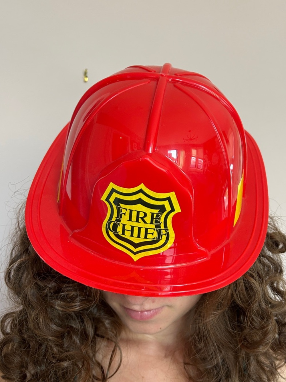 Red Fire Chief Play Helmet for Kids